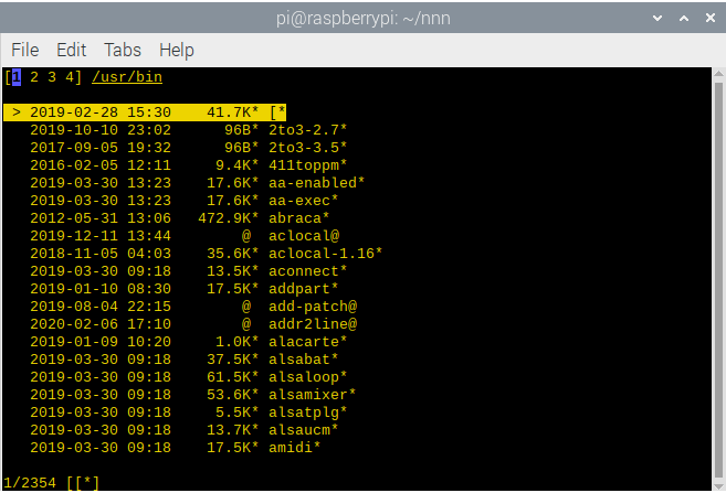 Raspberry Pi 4 - nnn