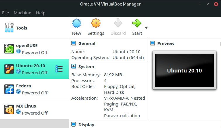 Lenovo M93 - VirtualBox Manager