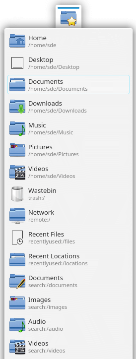 KDE Widgets: Places