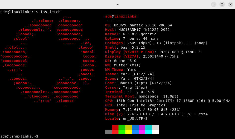 Fastfetch - Ubuntu