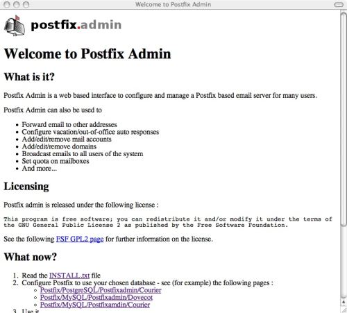 Postfix Admin