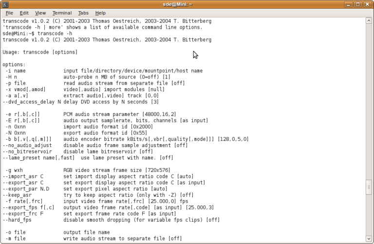 Transcode - transcodes various video, audio, and container formats ...