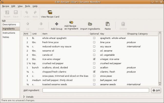 Gourmet Recipe Manager