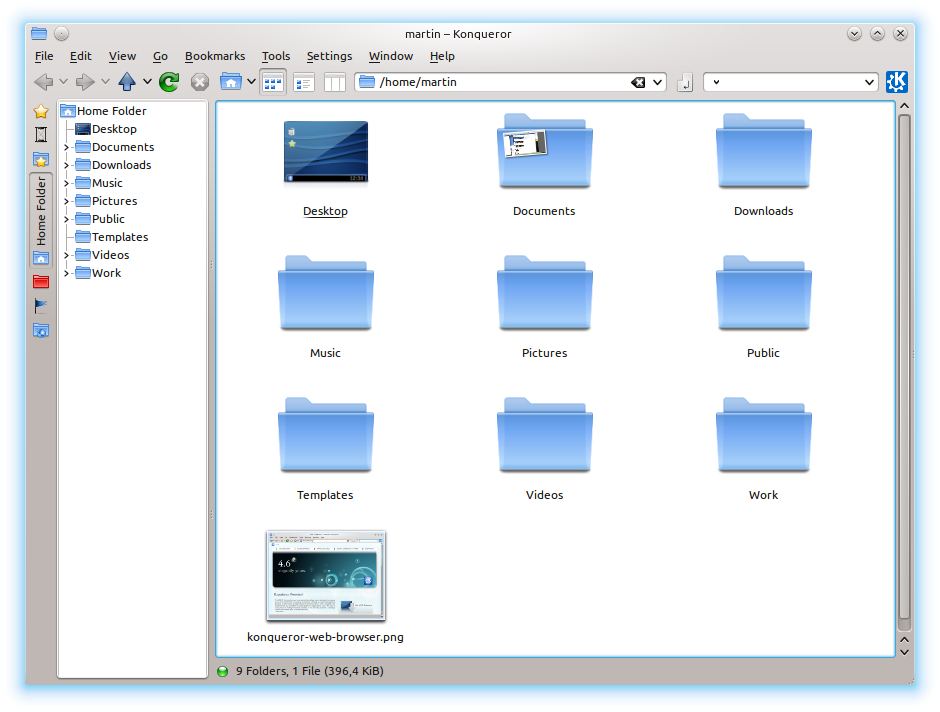 Konqueror – file manager, web browser, and universal viewer