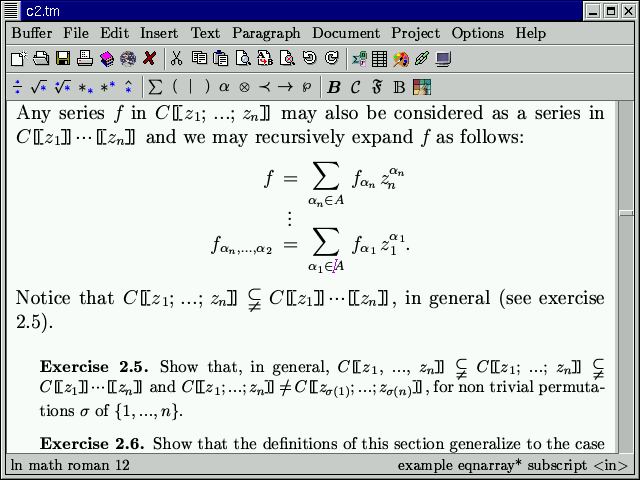 texmacs paste tex