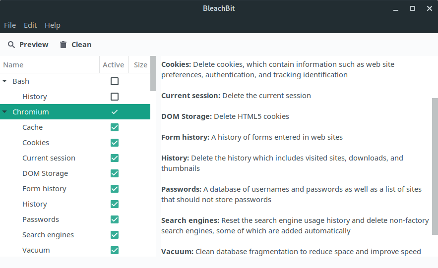 Essential System Tools BleachBit open source system cleaning