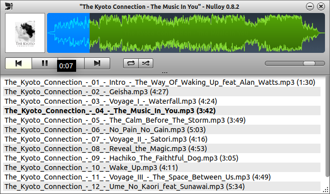 Nulloy Music Player With Waveform Progress Bar Page 3 Of 4 Linuxlinks