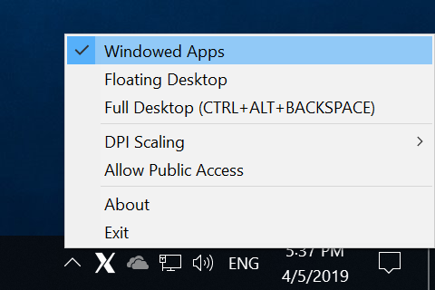 X410-tray-icon-popup-menu