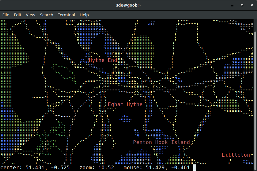 MapSCII Hythe End