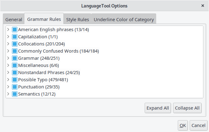 LanguageTool Grammar Rules