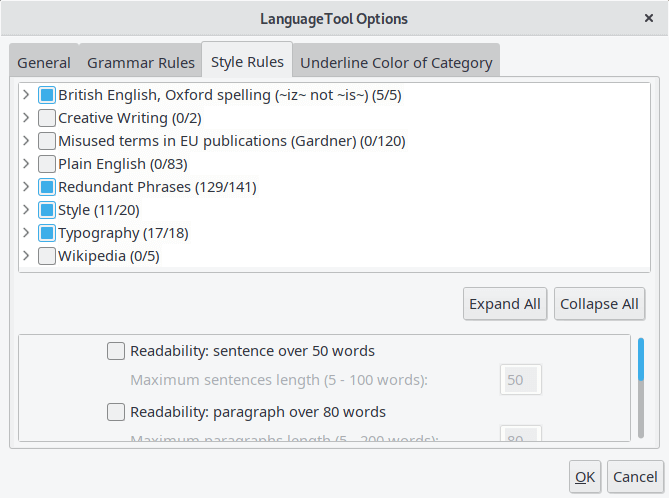 LanguageTool Style Rules