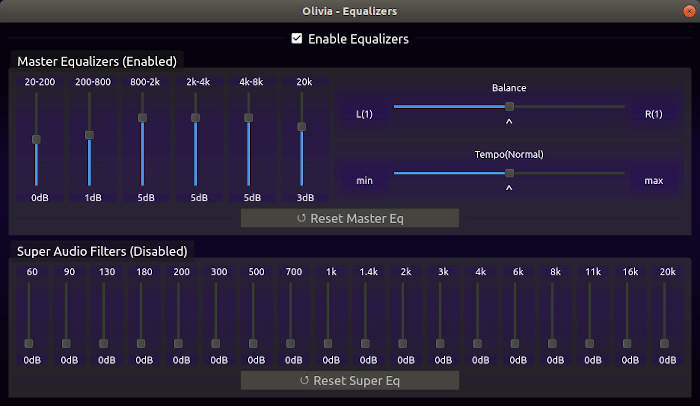 Olivia - Graphic Equalizers