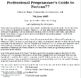 Professional Programmer's Guide to Fortran77