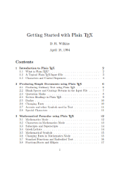 Getting Started with Plain TeX