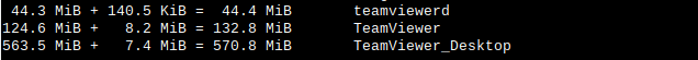 TeamViewer memory consumption