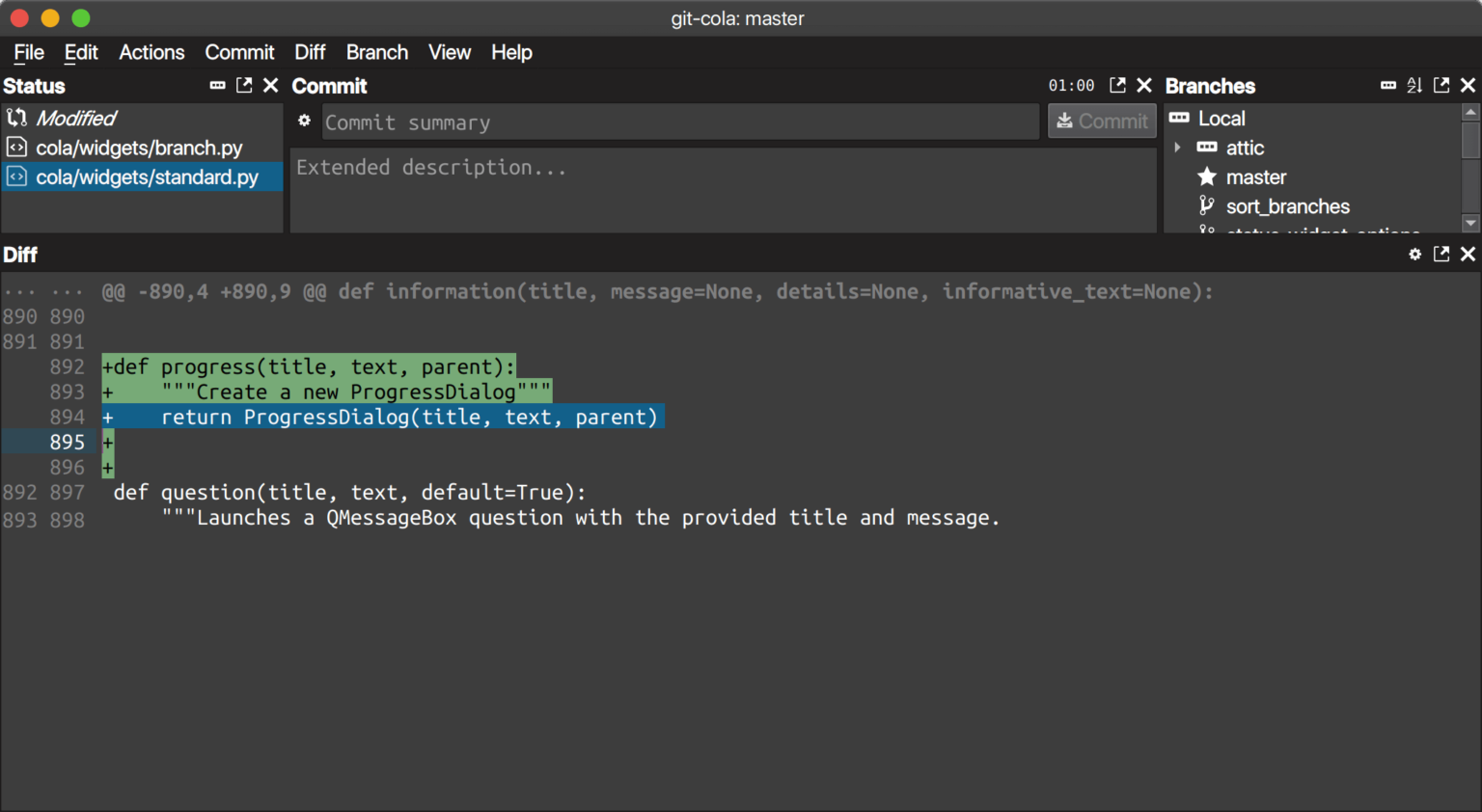 git-cola - graphical user interface for Git - LinuxLinks