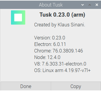 Raspberry Pi 4 - Tusk