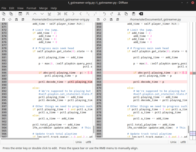 Diffuse - merge tool written in Python - LinuxLinks
