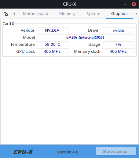CPU-X - Graphics