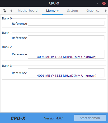 CPU-X - Memory