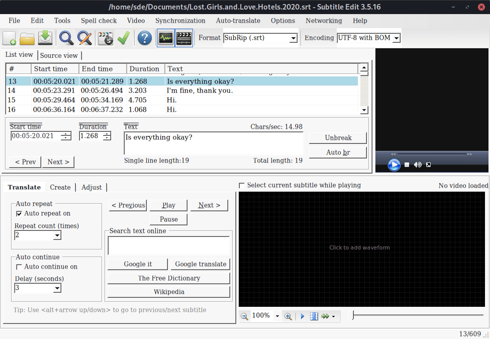 subtitle video editor