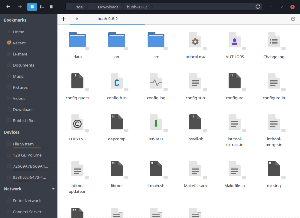 Pantheon file manager