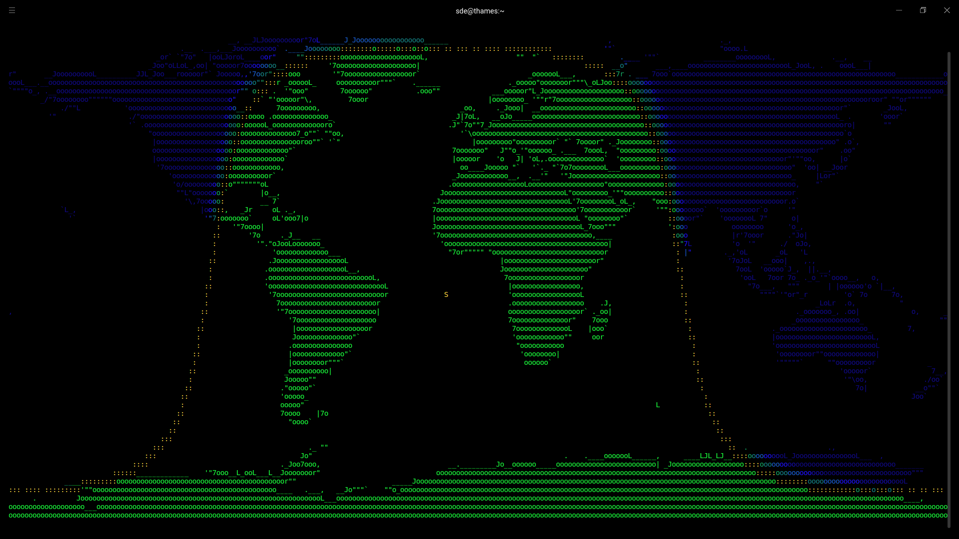 asciiworld - solid fill