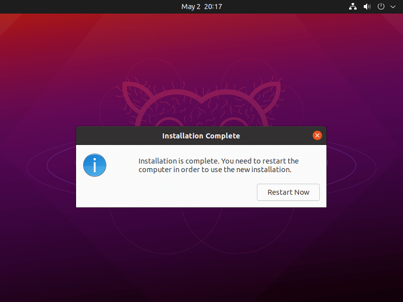 Ubuntu - Installation Completed
