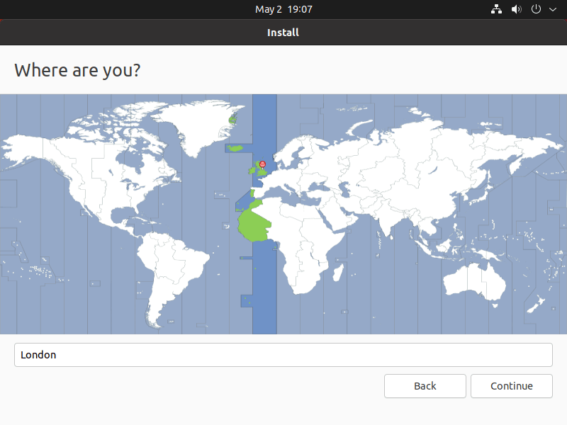 Ubuntu - Location