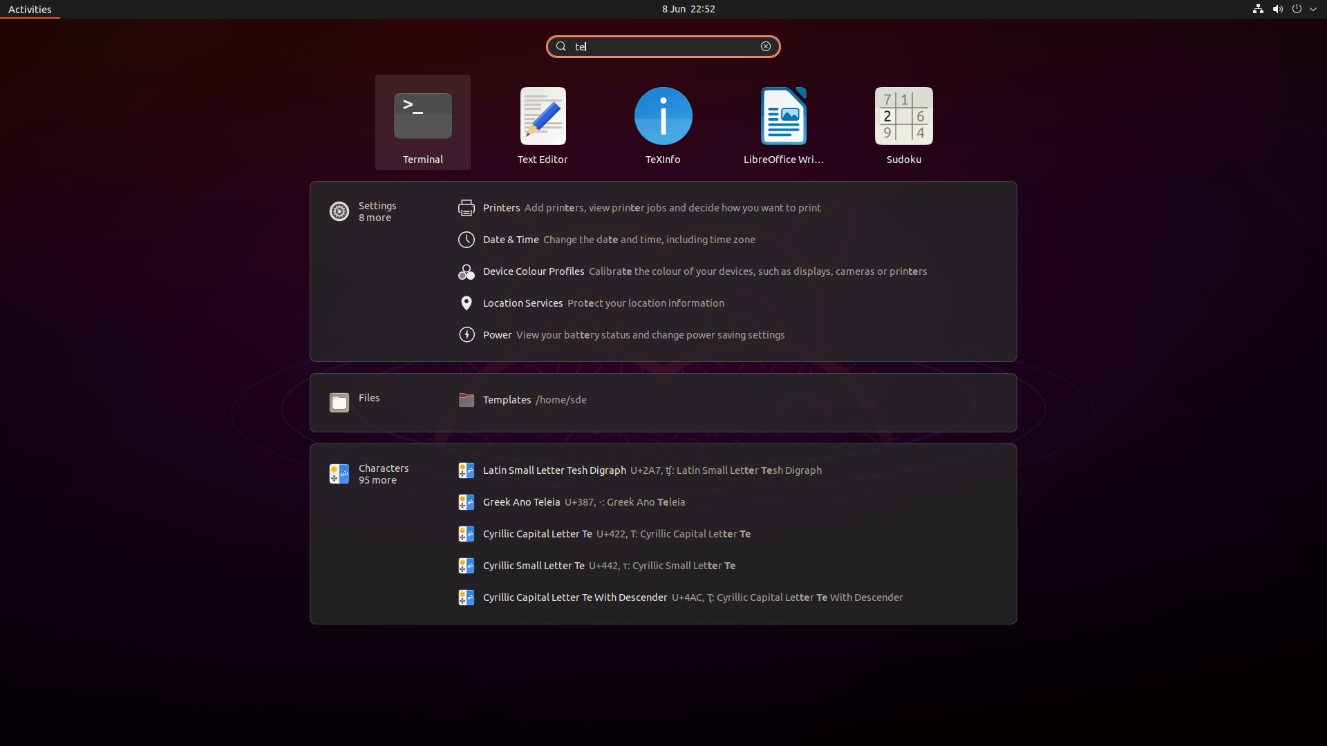 Linux for Starters - Activities - Search