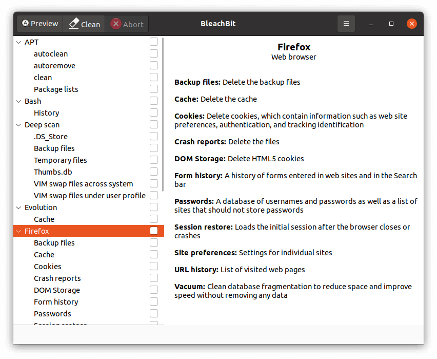 Linux for Starters - BleachBit