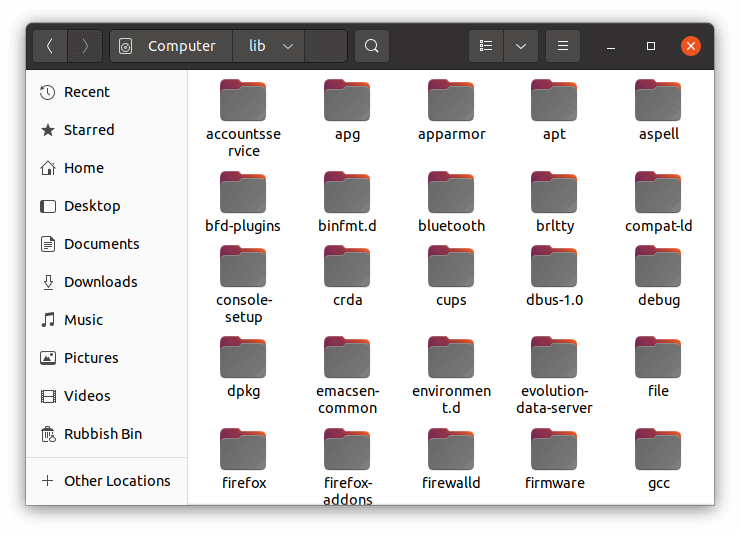 Linux for Starters - File System - lib