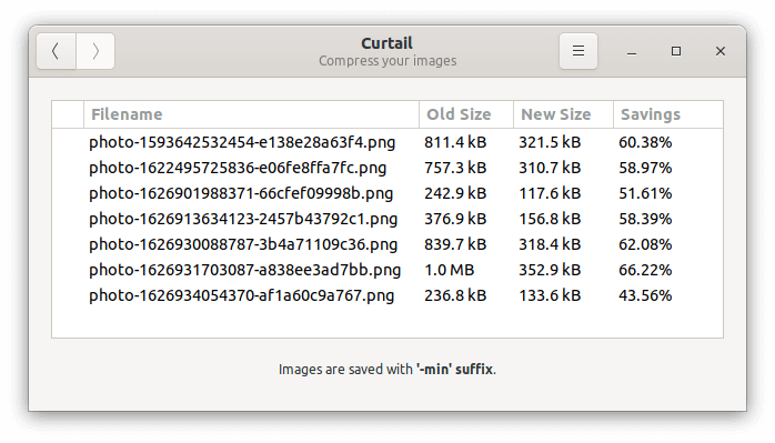 Curtail Compress Your Images Linuxlinks