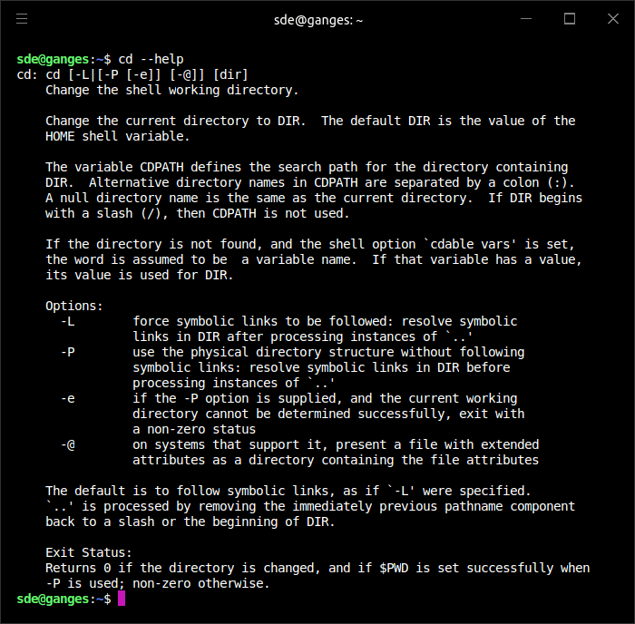 Linux for Starters - cd help