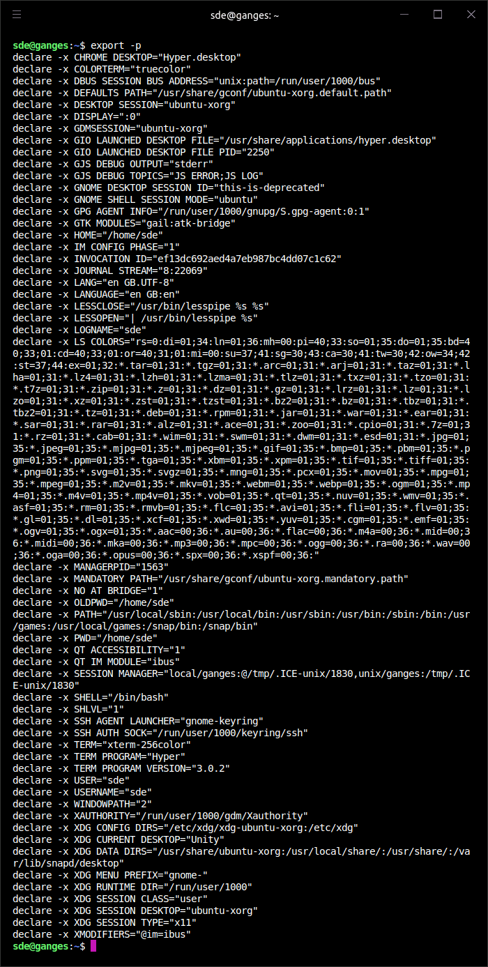 Linux for Starters - export