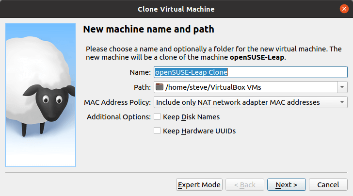 VirtualBox - Cloning