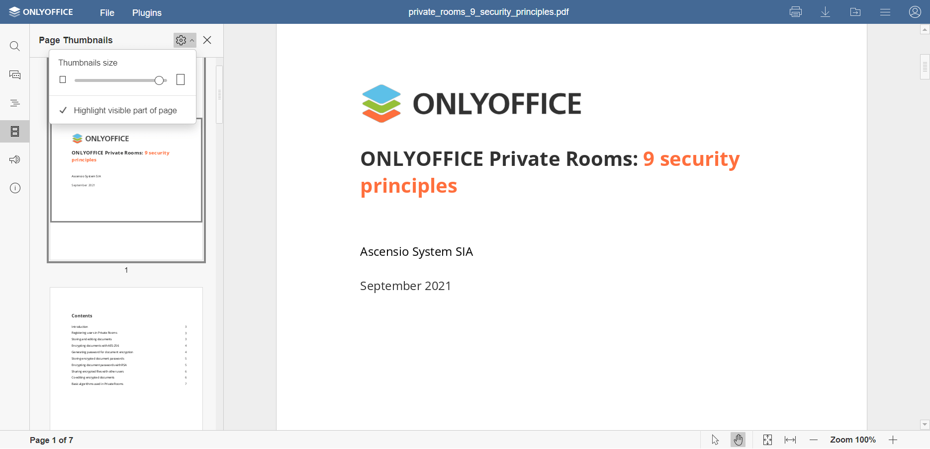 ONLYOFFICE - PDF/XPS/DjVu viewer