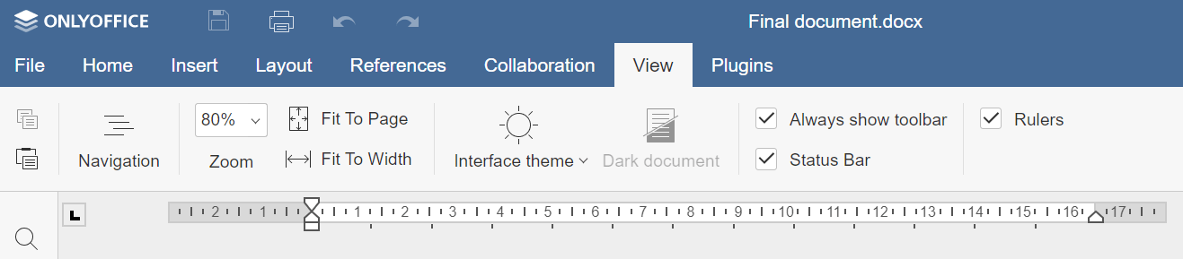 ONLYOFFICE - usability enhancement
