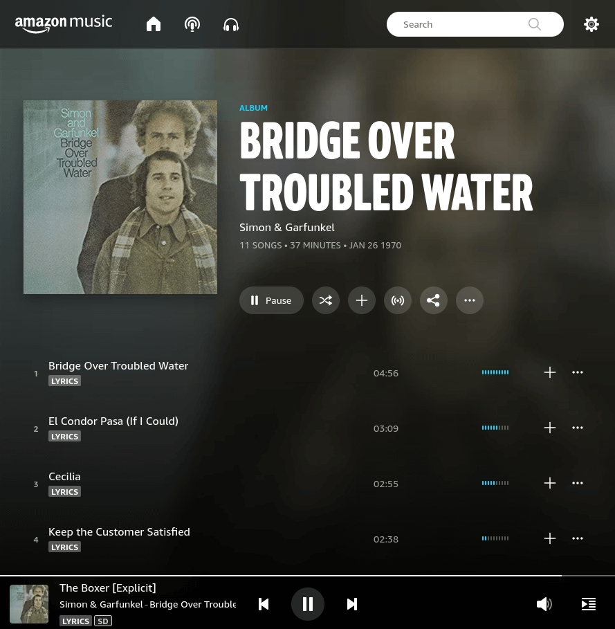 Amazon Music Unlimited - Firefox