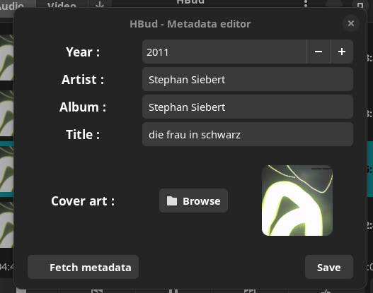 HBud - metadata