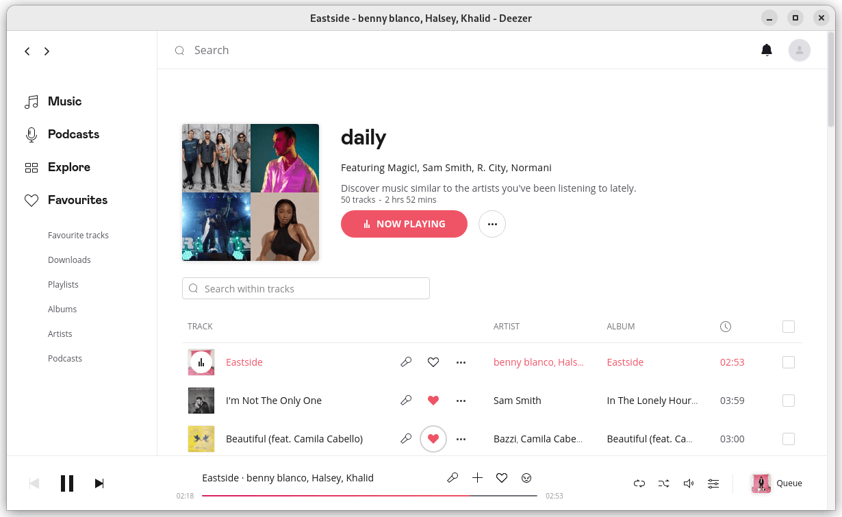 Deezer in action