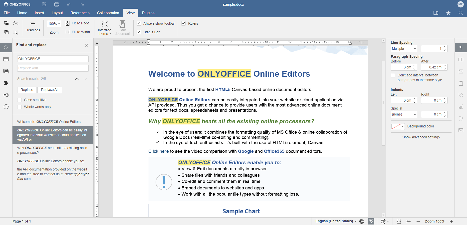 ONLYOFFICE Docs v7.2
