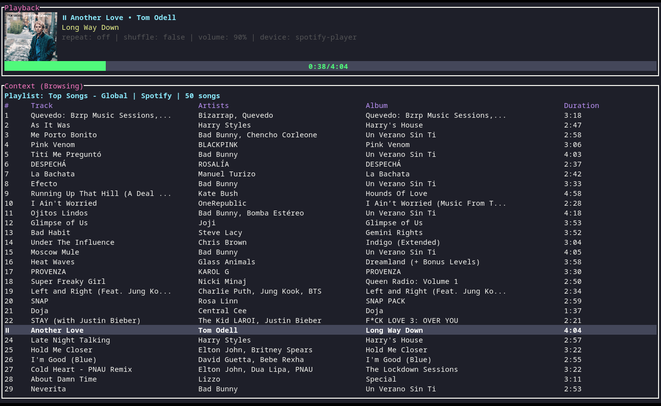 playback in spotify-player