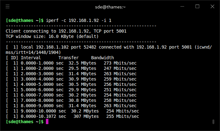 iperf performance speed
