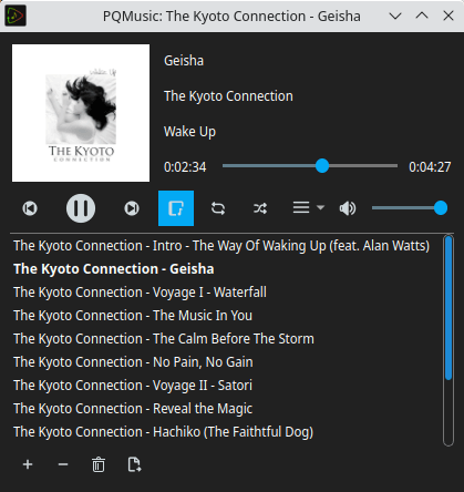 Playlist showing in PQMusic