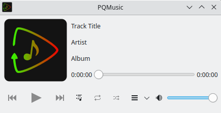 Image of PQMusic when starting for the first time