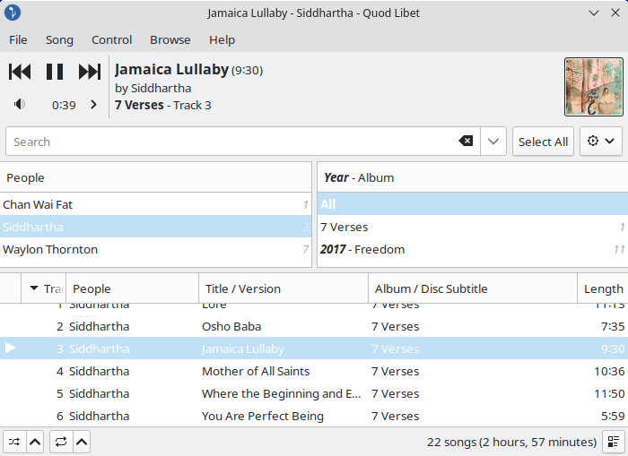 Screenshot of Quod Libet