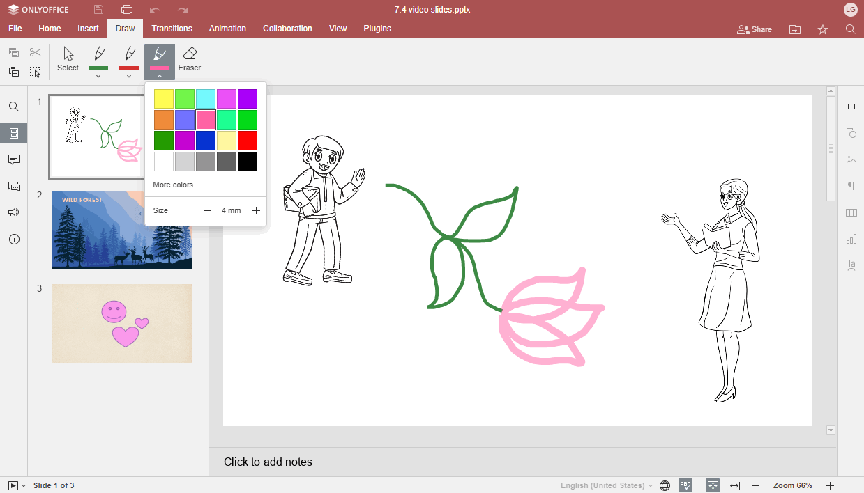 ONLYOFFICE Docs v7.4 - Drawing Tools