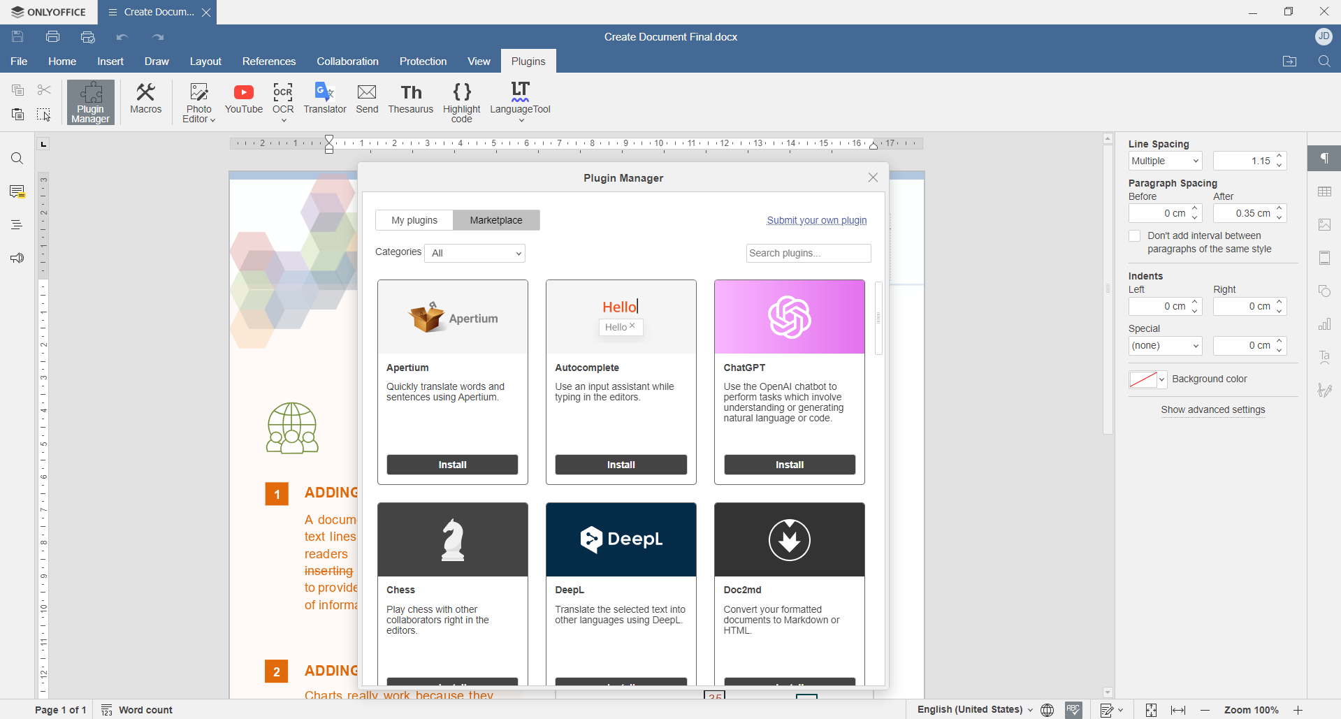 ONLYOFFICE Docs v7.4: Desktop editors