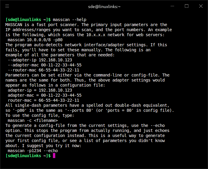 MASSCAN help